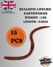 Realistic earthworms Soft bait fishing lures, Pack of 10, 9.6cm, fishing tackle 