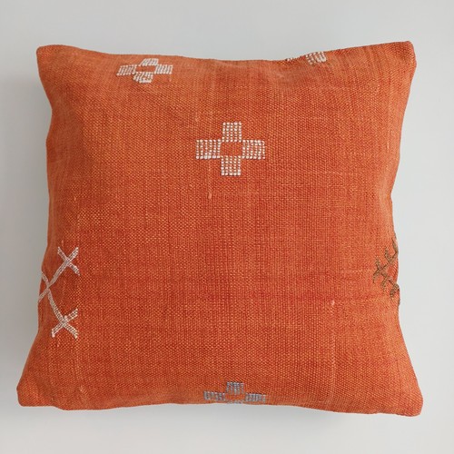 Moroccan cactus silk cushion - moroccan,