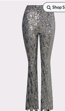 Nwt Silver kick lined flare