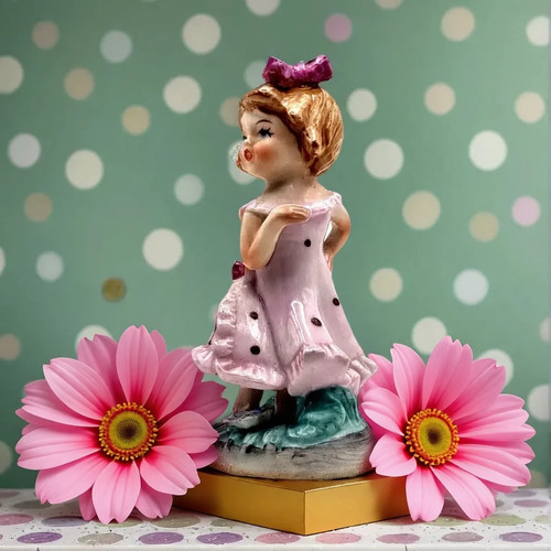 Enesco porcelain polka fashion - porcelain,