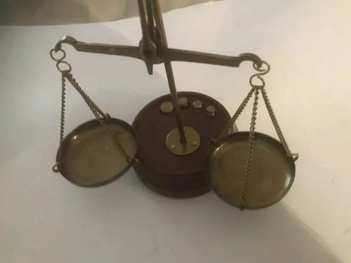 Brass weighing scale - weighing,