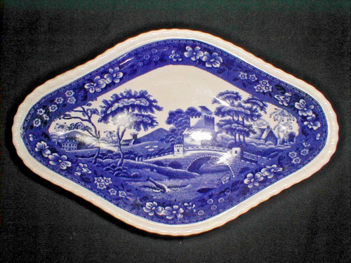 Spode tower blue white - blue, &