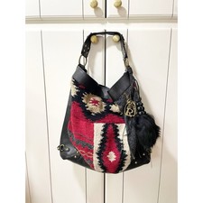 Ralph Lauren Aztec Rug Navajo Hobo Red Black Shoulder Bag Boho