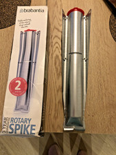 NEW Brabantia Metal  Rotary Airer Soil Spike Spear Washing Line Red Cap NEW
