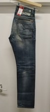 G-Star Attacc W31 L34 Straight Jeans Medium Aged Destroy BNWT [181]