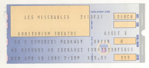 Les miserables 89 chicago - 4/19/89,