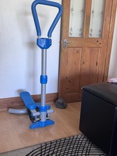 Fitness stepper for leg workout exercise step machine with handle