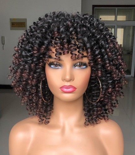 Curly afro wig with - curly,