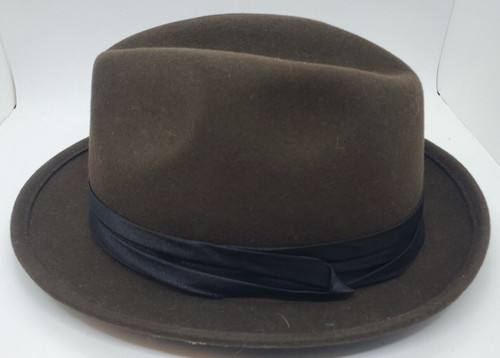 Man fedora brown snap - man's,