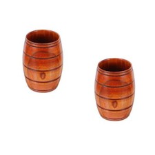 Set of 2 Natural Wood Mug