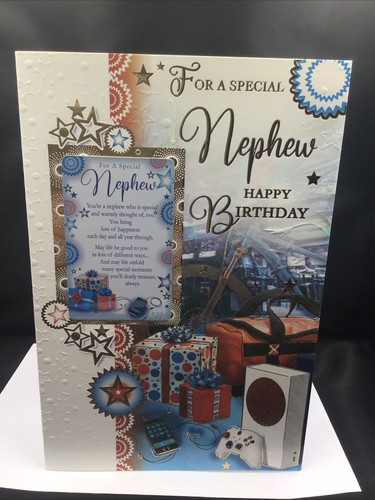Nephew birthday card with - birthday,