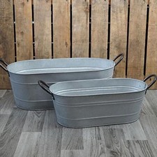 Large zinc galvanised metal - galvanised,