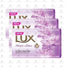 Lux Purple Lotus Soap Fresh & Floral Scented Skin Pack of 3 (128 g each)