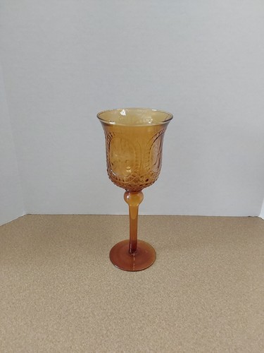 Vintage amber stem tall - amber,