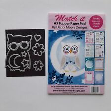 Debbi Moore Designs - Shabby Chic Owls Match It Die & A5 Topper Pad Used