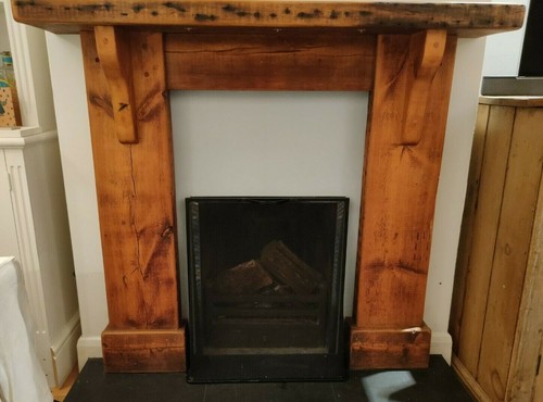Solid wood fire surround - wood,