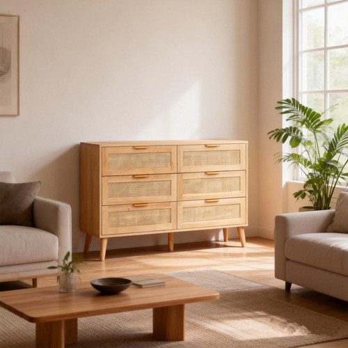 Drawers rattan chest of - 2/3/6,
