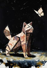 Original Cat & Moth Artwork