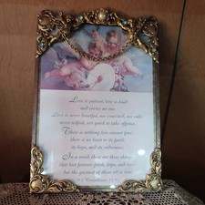 Vintage ornate brass cherub