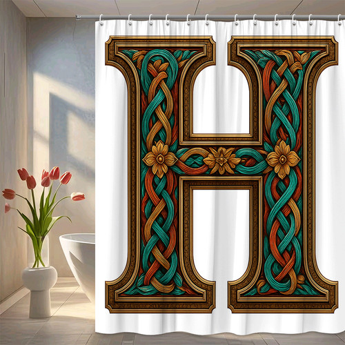 Celtic floral shower curtain - floral,