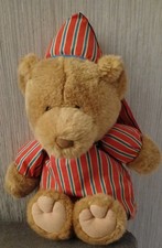 Avon Sleepy Sherman Singing Teddy Bear Dream With Me 1992 Vintage Stripe Pyjamas