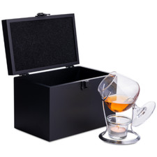 Deluxe Cognac & Brandy Warmer Gift Set with Snifter Glass and Presentation Box