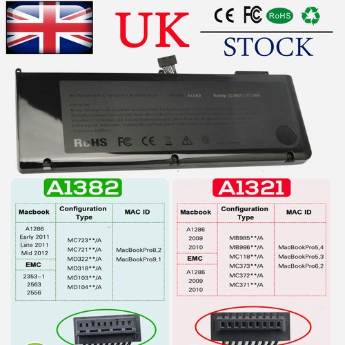 A1382 battery for apple - a1382,