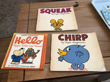 3 ROGER HARGREAVES TIMBUCTOO HIPPOPOTTOMOUSE BOOKS HELLO HIPPO SQUEAK CHIRP