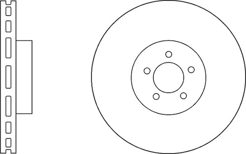 Brake disc single vented fits - single,