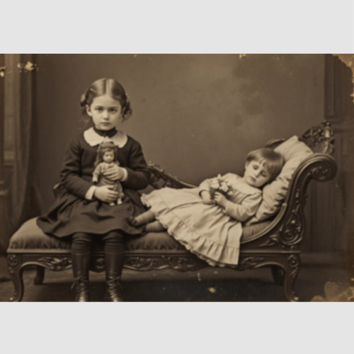 Two girls photo print - print, post