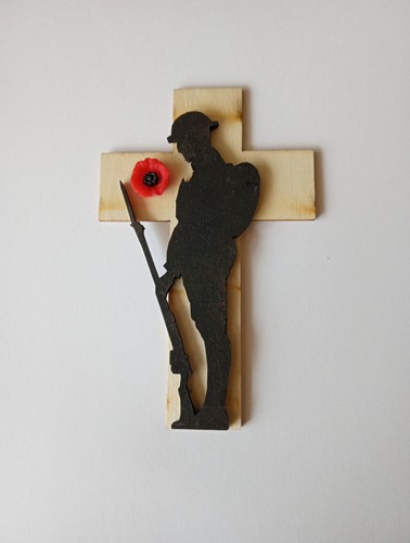 Handmade wooden lone soldier - wooden,