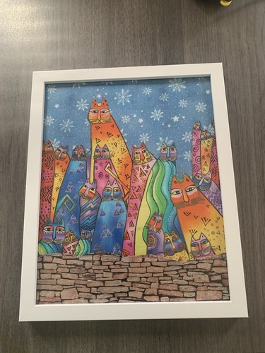 Fabric artwork magical cats - fabric,