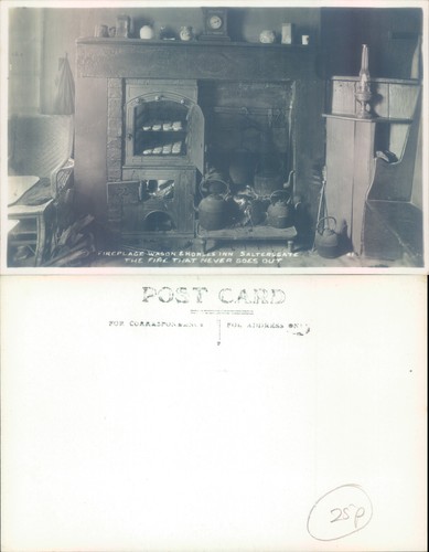 Wagon horses inn fireplace - wagon,
