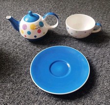 Whittard Of Chelsea Dark Blue With Polkadots Tea For One Brand New Boxed