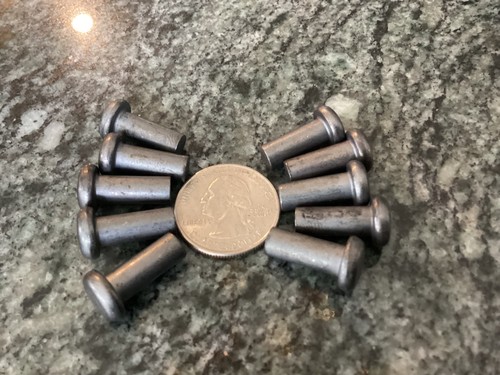 Solid steel rivets 4 dia - steel,