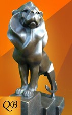 ART DECO BRONZE STATUES LION