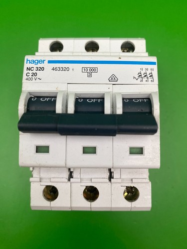 Hager nc320 c20 20a phase - c20, 3