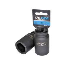 US PRO 3/4" Drive 32mm Deep Impact Socket 6 Point 78mm Long 7505