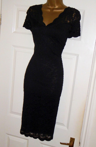 Stretch black lace - , size