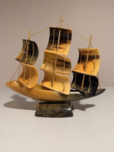 Vintage horn sailing ship - vintage,