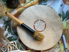 Goat Skin Drum, Pagan Pentacle,ceremonial,ritual