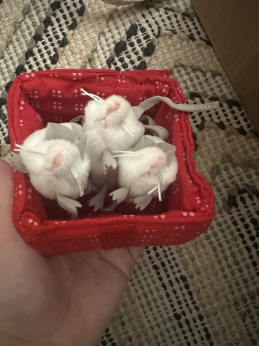 Folkmanis white mice - 3, finger