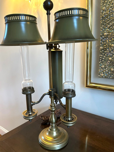 Vtg tole student lamp - lamp, with