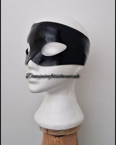 Latex mask medium black rubber - latex,