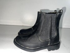 CLARKS CHILDREN BLACK LEATHER