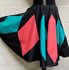 vintage 50s style full circle skirt harlequin diamonds BNWOT retro rockabilly