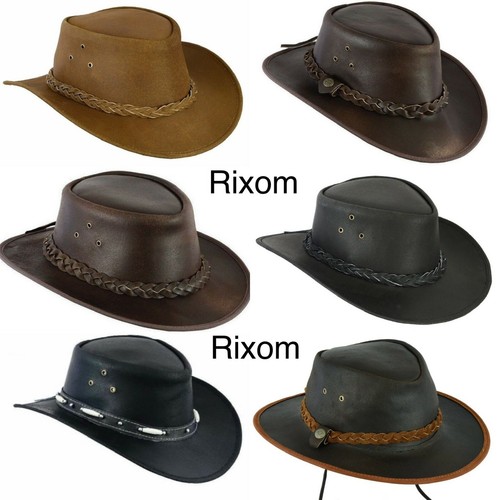Leather cowboy hat western - leather,