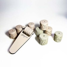 POTT'R Clay Roller Gift Set - Exquisite Floral And Celtic Designs - Inc Handle