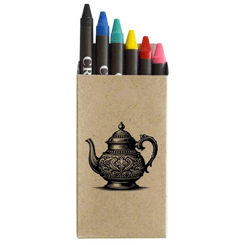 Fancy teapot coloured - 6, 'fancy