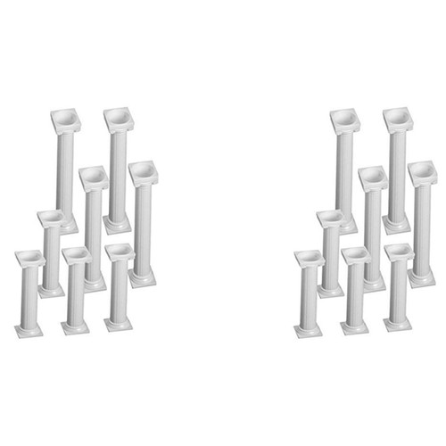 16pcs white small - small+, plastic